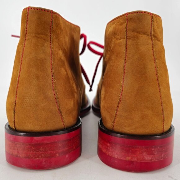 Donald J. Pliner Italy Brown Suede Chukka Boots Mens size 8.5 Dress Casual Shoes - Picture 5 of 11